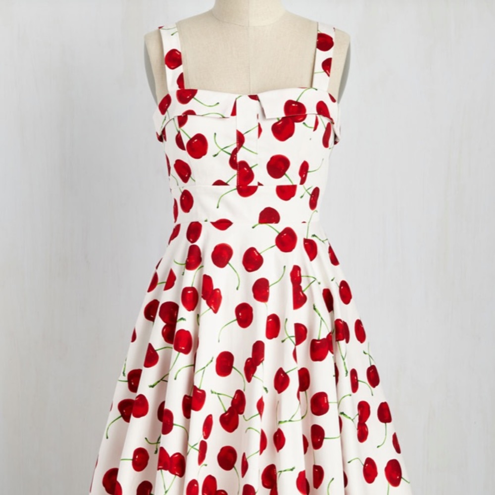 Cute Retro Rockabilly cherry minidress, size small